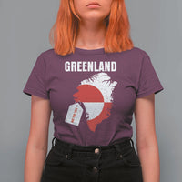 Greenland Not For Sale Patriotic T Shirt For Women Grunge Flag and Price Tag Protest