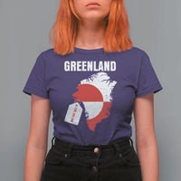 Greenland Not For Sale Patriotic T Shirt For Women Grunge Flag and Price Tag Protest
