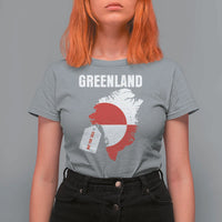 Greenland Not For Sale Patriotic T Shirt For Women Grunge Flag and Price Tag Protest