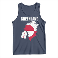 Greenland Not For Sale Patriotic Tank Top Grunge Flag and Price Tag Protest