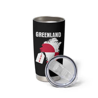 Greenland Not For Sale Patriotic Tumbler Cup Grunge Flag and Price Tag Protest