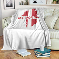 Denmark Stand With Greenland Not For Sale Throw Blanket Danish Flag Unity Support Protest