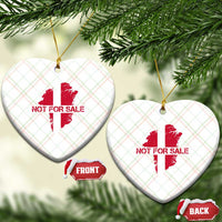 Denmark Stand With Greenland Not For Sale Ceramic Ornament Danish Flag Unity Support Protest
