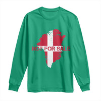 Denmark Stand With Greenland Not For Sale Long Sleeve Shirt Danish Flag Unity Support Protest