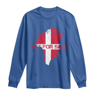 Denmark Stand With Greenland Not For Sale Long Sleeve Shirt Danish Flag Unity Support Protest