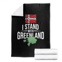 Denmark I Stand With Greenland Throw Blanket Danish Flag and Map Unity Support Protest