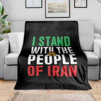 I Stand With The People of Iran Throw Blanket Iranian Revolution Freedom Supporter
