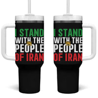 I Stand With The People of Iran Tumbler With Handle Iranian Revolution Freedom Supporter