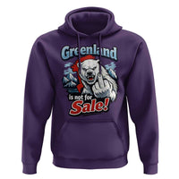 Greenland Is Not For Sale Protest Hoodie Aggressive Polar Bear with Middle Finger Graphic