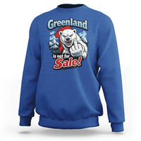 Greenland Is Not For Sale Protest Sweatshirt Aggressive Polar Bear with Middle Finger Graphic