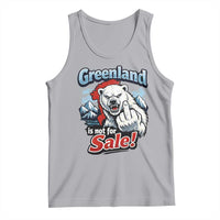 Greenland Is Not For Sale Protest Tank Top Aggressive Polar Bear with Middle Finger Graphic