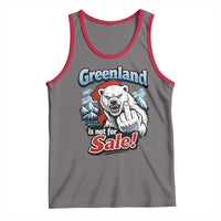 Greenland Is Not For Sale Protest Tank Top Aggressive Polar Bear with Middle Finger Graphic