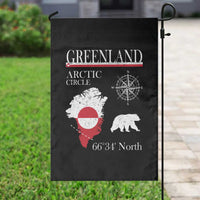 Greenland Arctic Circle Garden Flag Map Compass and Polar Bear Adventure