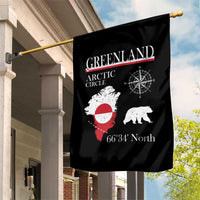 Greenland Arctic Circle Garden Flag Map Compass and Polar Bear Adventure