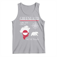 Greenland Arctic Circle Tank Top Map Compass and Polar Bear Adventure