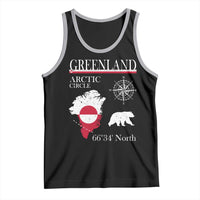 Greenland Arctic Circle Tank Top Map Compass and Polar Bear Adventure