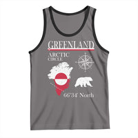 Greenland Arctic Circle Tank Top Map Compass and Polar Bear Adventure