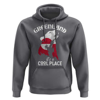Polar Bear Greenland Flag Graphic Hoodie It's a Cool Place Arctic Circle