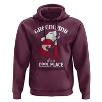 Polar Bear Greenland Flag Graphic Hoodie It's a Cool Place Arctic Circle