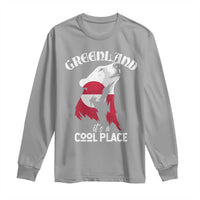 Polar Bear Greenland Flag Graphic Long Sleeve Shirt It's a Cool Place Arctic Circle