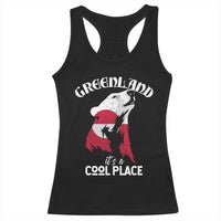 Polar Bear Greenland Flag Graphic Racerback Tank Top It's a Cool Place Arctic Circle