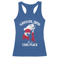 Polar Bear Greenland Flag Graphic Racerback Tank Top It's a Cool Place Arctic Circle