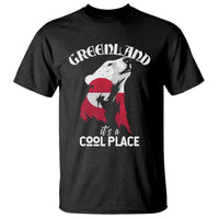 Polar Bear Greenland Flag Graphic T Shirt It's a Cool Place Arctic Circle