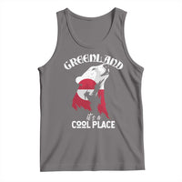 Polar Bear Greenland Flag Graphic Tank Top It's a Cool Place Arctic Circle