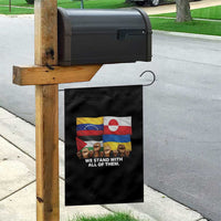 We Stand With Venezuela Greenland Ukraine Palestine Garden Flag Solidarity Fists Flags Global Support