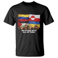 We Stand With Venezuela Greenland Ukraine Palestine T Shirt Solidarity Fists Flags Global Support
