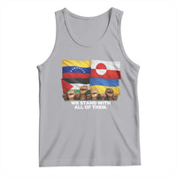 We Stand With Venezuela Greenland Ukraine Palestine Tank Top Solidarity Fists Flags Global Support