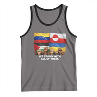 We Stand With Venezuela Greenland Ukraine Palestine Tank Top Solidarity Fists Flags Global Support