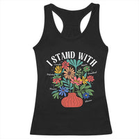 I Stand With Mexico Greenland Ukraine Canada Palestine Panama Racerback Tank Top Colorful Floral Solidarity Global Unity