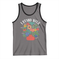 I Stand With Mexico Greenland Ukraine Canada Palestine Panama Tank Top Colorful Floral Solidarity Global Unity