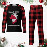 Kalaallit Nunaat Tuniniagaanngilaq Greenlandic Plaid Pajama Set Greenland Is Not For Sale Patriotic Grunge Flag