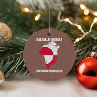 Kalaallit Nunaat Tuniniagaanngilaq Greenlandic Ceramic Ornament Greenland Is Not For Sale Patriotic Grunge Flag