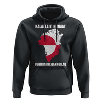 Kalaallit Nunaat Tuniniagaanngilaq Greenlandic Hoodie Greenland Is Not For Sale Patriotic Grunge Flag