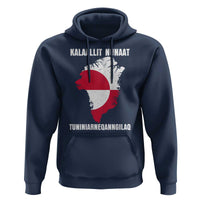Kalaallit Nunaat Tuniniagaanngilaq Greenlandic Hoodie Greenland Is Not For Sale Patriotic Grunge Flag