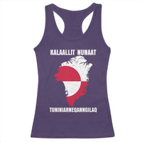 Kalaallit Nunaat Tuniniagaanngilaq Greenlandic Racerback Tank Top Greenland Is Not For Sale Patriotic Grunge Flag