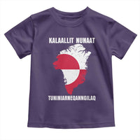 Kalaallit Nunaat Tuniniagaanngilaq Greenlandic Toddler T Shirt Greenland Is Not For Sale Patriotic Grunge Flag