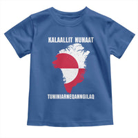 Kalaallit Nunaat Tuniniagaanngilaq Greenlandic Toddler T Shirt Greenland Is Not For Sale Patriotic Grunge Flag