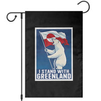 I Stand With Greenland Polar Bear Resist Garden Flag Vintage Patriotic Propaganda Sovereignty Protest