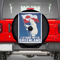 I Stand With Greenland Polar Bear Resist Spare Tire Cover Vintage Patriotic Propaganda Sovereignty Protest
