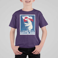 I Stand With Greenland Polar Bear Resist T Shirt For Kid Vintage Patriotic Propaganda Sovereignty Protest