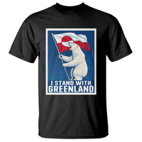 I Stand With Greenland Polar Bear Resist T Shirt Vintage Patriotic Propaganda Sovereignty Protest