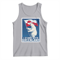 I Stand With Greenland Polar Bear Resist Tank Top Vintage Patriotic Propaganda Sovereignty Protest