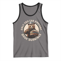Funny Books Lover Bear Tank Top Only You Can Prevent Book Burnings
