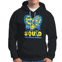 Support Squad Down Syndrome Awareness Blue & Yellow Socks Inspirational Trisomy 21 Extra Chromosome, Down Syndrome Shirt Hoodie - Wonder Print Shop