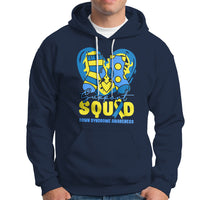 Support Squad Down Syndrome Awareness Blue & Yellow Socks Inspirational Trisomy 21 Extra Chromosome, Down Syndrome Shirt Hoodie - Wonder Print Shop