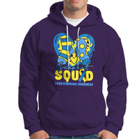 Support Squad Down Syndrome Awareness Blue & Yellow Socks Inspirational Trisomy 21 Extra Chromosome, Down Syndrome Shirt Hoodie - Wonder Print Shop
